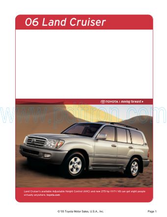 Cover of  Toyota Land Cruiser 2006.Pdf