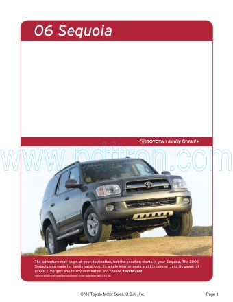 Cover of  Toyota Sequoia 2006.Pdf