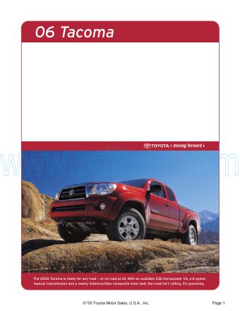 Cover of  Toyota Tacoma 2006.Pdf