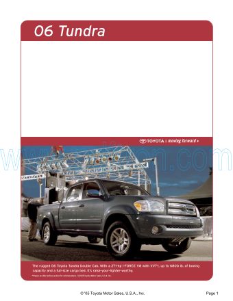 Cover of  Toyota Tundra 2006.Pdf