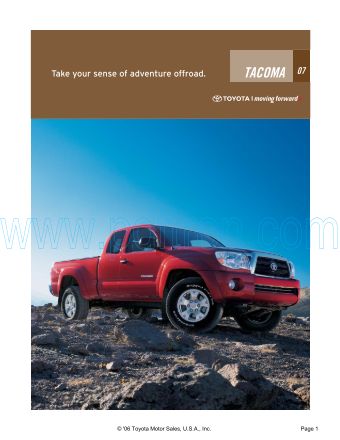 Cover of  Toyota Tacoma 2007.Pdf