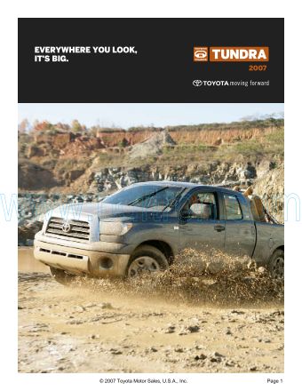 Cover of  Toyota Tundra 2007.Pdf