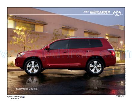 Cover of  Toyota Highlander 2008.Pdf