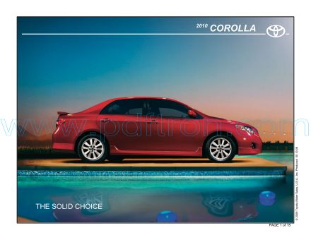 Cover of  Toyota Corolla 2010.Pdf