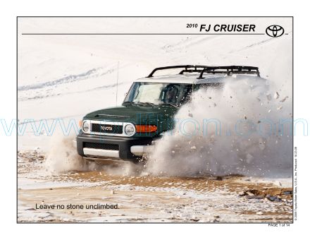 Cover of  Toyota Fj Cruiser 2010.Pdf