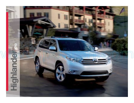 Cover of  Toyota Highlander 2013.Pdf