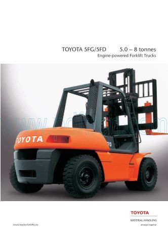 Cover of Toyota 5Fg Fd Brochure.Pdf