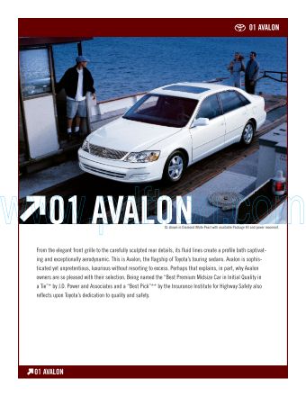 Cover of Toyota Us Avalon 2001.Pdf