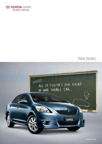 Cover of Toyota Yaris Sedan Xp90 Iı Brochure 200810.Pdf