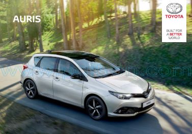 Cover of Toyota Auris Car Brochure 2017.Pdf