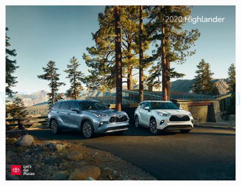 Cover of Toyota Highlander Car Brochure 2020.Pdf