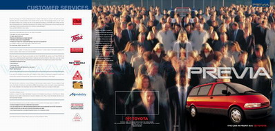 Cover of Toyota Previa Car Brochure 1998.Pdf