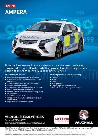 Cover of Vauxhall Police Ampera Car Brochure 2020.Pdf