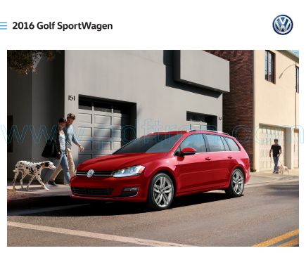 Cover of  Volkswagen Golf Sportwagen 2016.Pdf