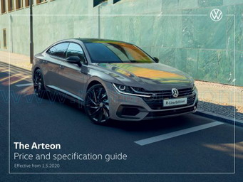 Cover of Volkswagen Arteon Price And Specification Brochure 2020.Pdf