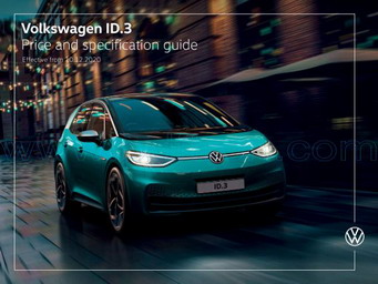 Cover of Volkswagen İd.3 Price And Specification Brochure 2020.Pdf