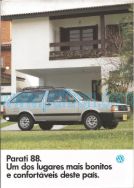 Cover of Volkswagen Parati Car Brochure 1988.Pdf