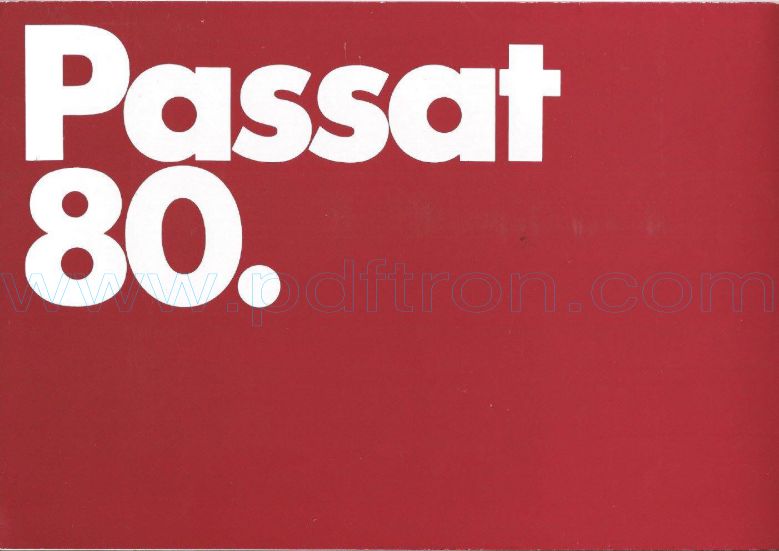 Cover of Volkswagen Passat Car Brochure 1980.Pdf