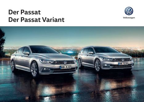 Cover of Volkswagen Passat Car Brochure 2017.Pdf