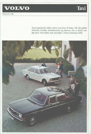 Cover of Volvo 144 Taxi Car Brochure 1972.Pdf