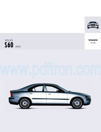 Cover of Volvo S60 Car Brochure 2004.Pdf