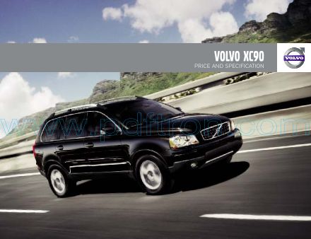 Cover of Volvo Xc90 Price And Specification Brochure 2009.Pdf