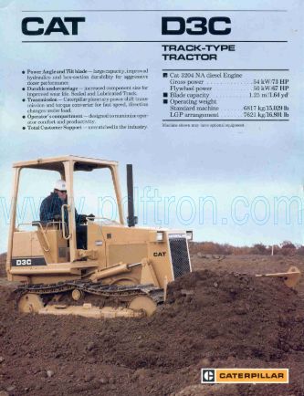 Cover of Caterpiller D3C Cat 1988 Brochure.Pdf