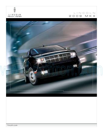 Cover of  Lincoln Mkx 2009.pdf