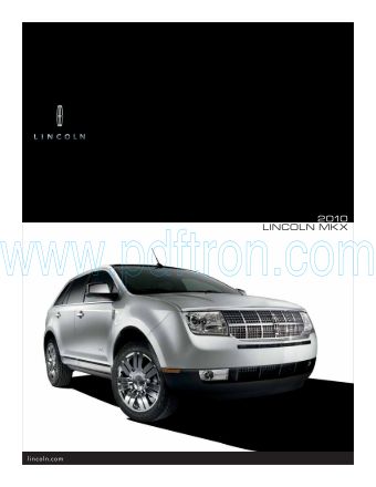 Cover of  Lincoln Mkx 2010.pdf