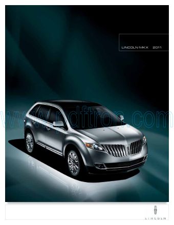 Cover of Lincoln Mkx Car Brochure 2011.Pdf