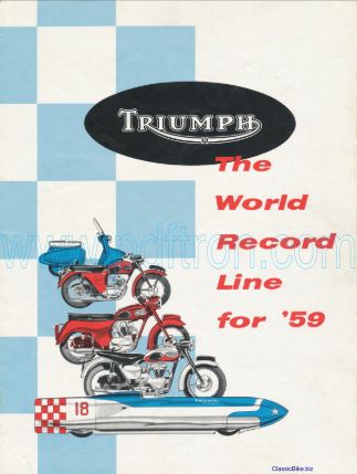 Cover of Triumph Motorcycle Range Brochure 1959.Pdf