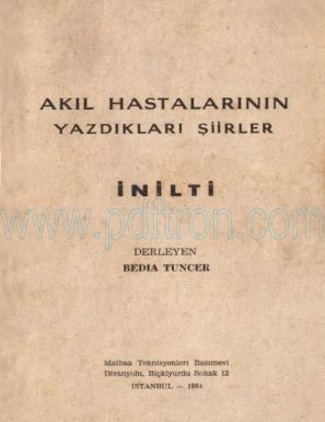 Cover of Bedia Tuncer Akil Hastalarinin Yazdiklari siirler iNiLTi.pdf