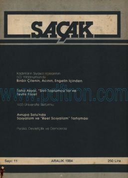 Cover of Saçak - Sayı 11 - Aralık 1984.Pdf