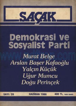 Cover of Saçak - Sayı 29 - Haziran 1986.Pdf