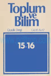 Cover of Toplum Ve Bilim - Sayı 015-016.Pdf