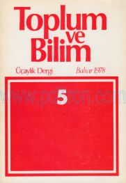 Cover of Toplum Ve Bilim - Sayı 05.Pdf