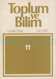 Cover of Toplum Ve Bilim - Sayı 11.Pdf