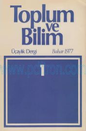 Cover of Toplum Ve Bilim - Sayı 01.Pdf