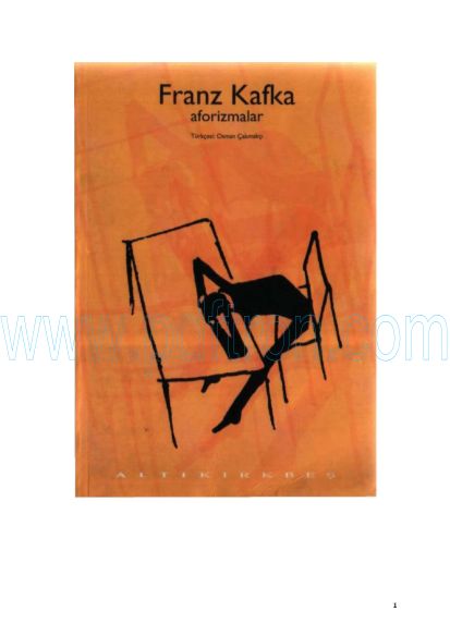 Cover of Franz Kafka - Aforizmalar.pdf