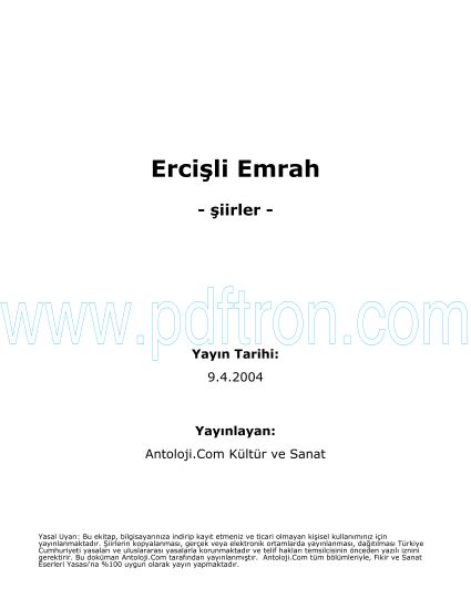 Cover of Ercisli Emrah - Şiirleri.pdf