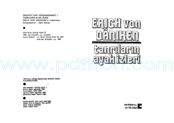 Cover of Erich Von Daniken - Tanrilarin Ayak Izleri.pdf