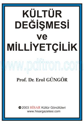 Cover of Erol Güngör - Kültür Değişmesi Ve Milliyetçilik 1.pdf