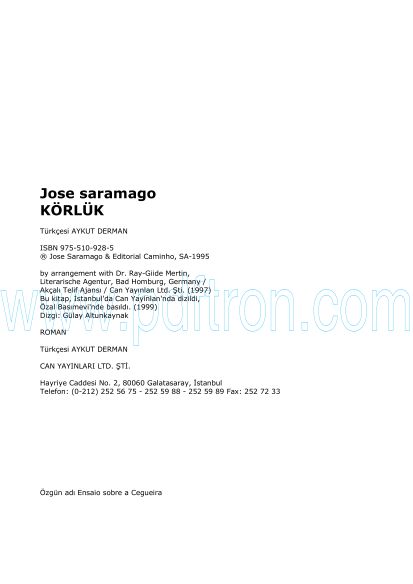 Cover of Jose Saramago - Korluk.pdf