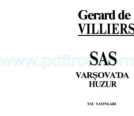 Cover of Gerard De Williers - 65 Varsova'da Huzur.pdf