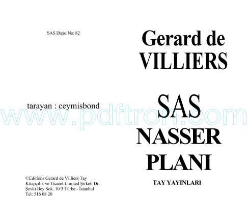 Cover of Gerard De Williers - 82 Nasser Plani.pdf