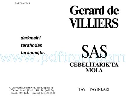 Cover of Gerard De Williers - 87 (Ozel) Cebelitarık'ta Mola.pdf