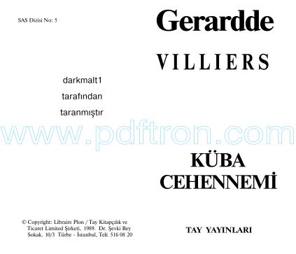 Cover of Gerard De Williers - 89 (Ozel) Kuba Cehennemi.pdf