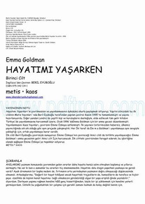 Cover of Emma Goldman-Hayatimi Yaşarken 1.pdf