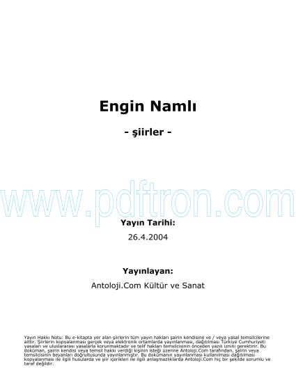 Cover of Engin Namli - Şiirleri.pdf