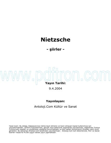 Cover of Nietsche - Şiirleri.pdf